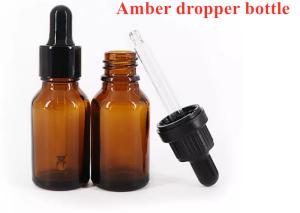 China Brown Essential Oil Glass Dropper Bottle GMP 10ml Amber Glass Bottles wholesale