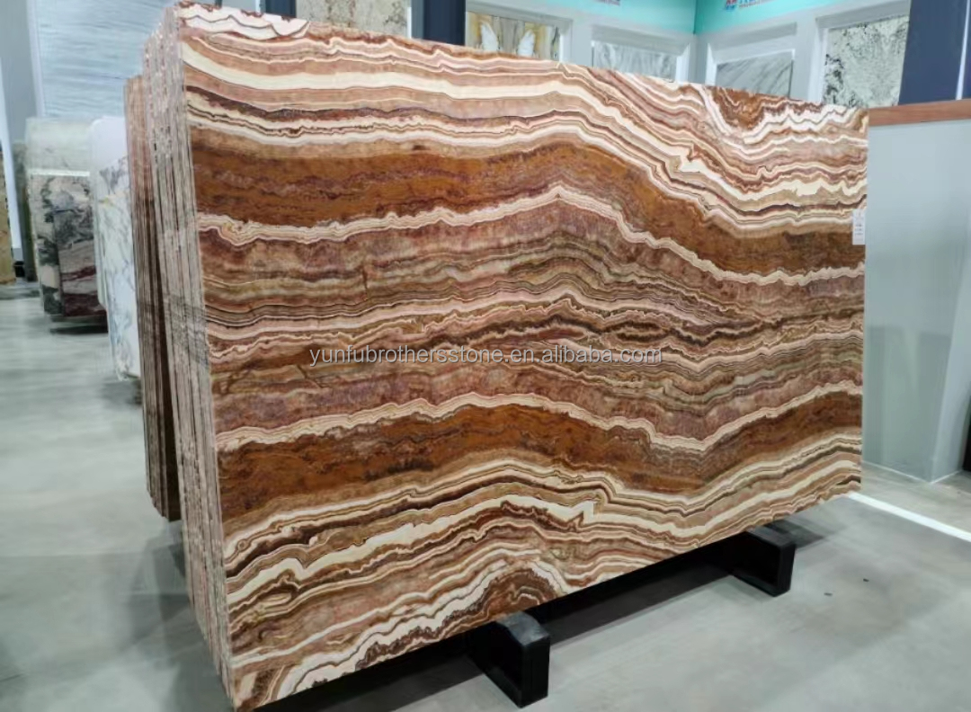 Polished Black Sea Onyx Marble Translucent Texture for Interior Wall Panel Decoration
