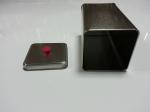 Rectangle Tin Tea Storage Container Golden Metal Offset Printing