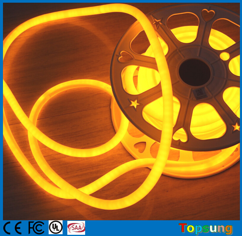 12V flexible neon led light IP67 360 degree round rope Christmas light yellow