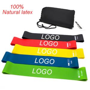 China 0.9mm Rubber Stretch Bands ODM 5pcs Green Resistance Band wholesale