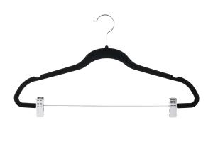 China Trouser Metal Clips Slim Velvet Hangers Multipurpose wholesale
