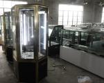Upright Food Display Showcase 6 Sides Rotary Shelf / 2 Doors Bakery Glass