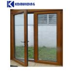 KDSBuilding Double Tempered Glass Waterproof Soundproof Simple Teak Wood Front