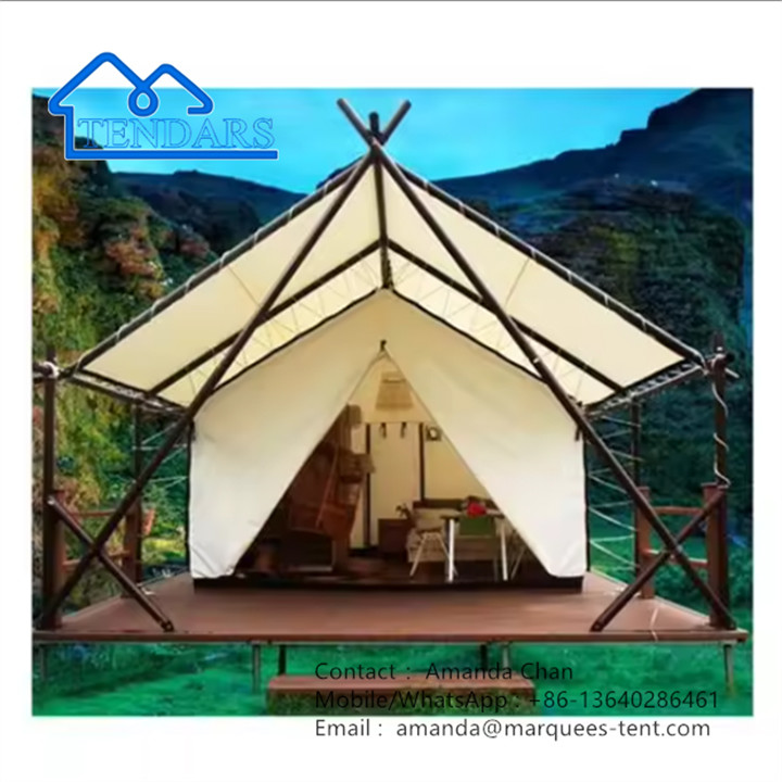 Factory Luxury Customized New Design Safari Tent Waterproof Resort Tent Canvas