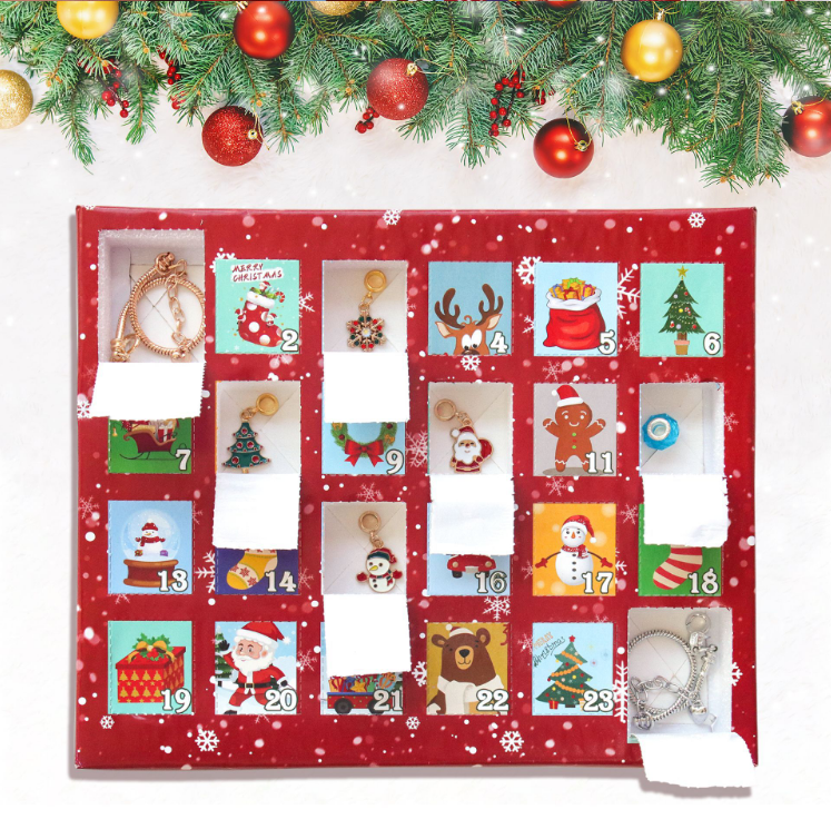 Christmas Gift Box Blind Box Toys for 14 Years up Baby Toys DIY Advent Calendar Bracelet