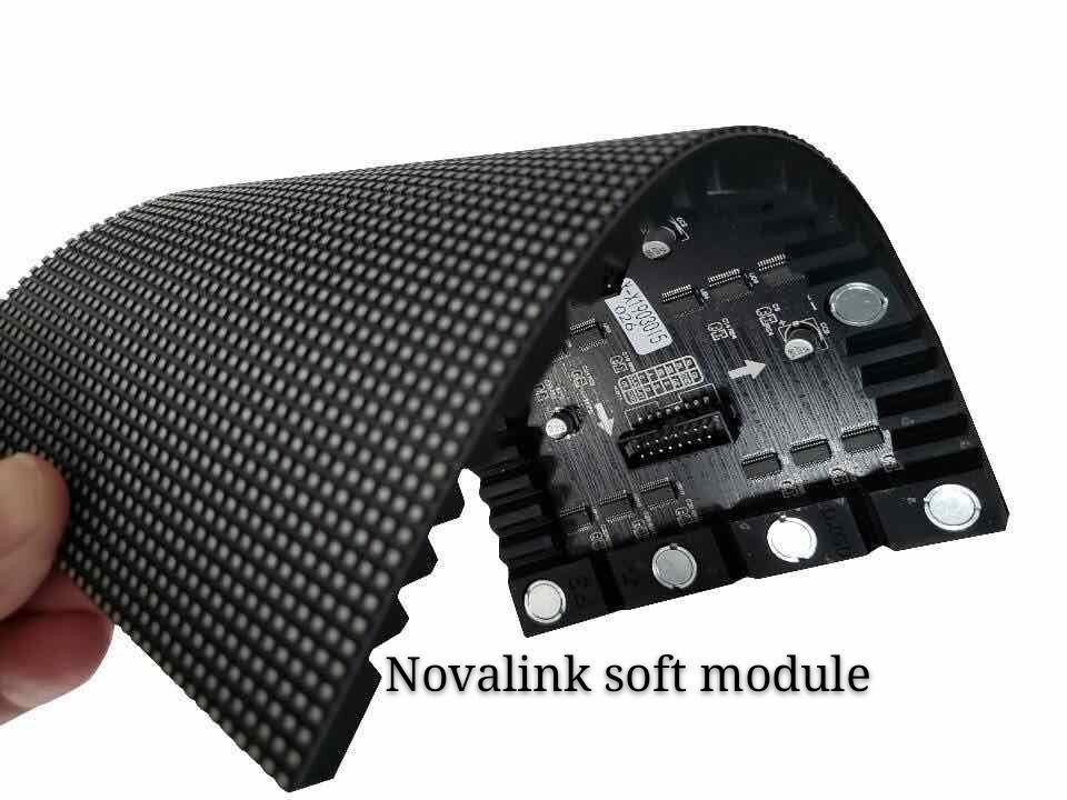 Indoor slim Wave-shape HD LED poster with soft module