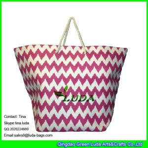 China LUDA large chevron red beach bag fashion wholesale china import straw beach bag wholesale
