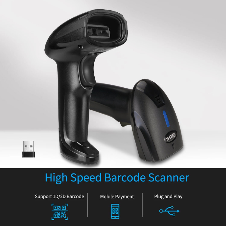 Wireless 2D Qr Code Scanner Portable Reader Bluetooth For Tablet IPad IOS PC POS