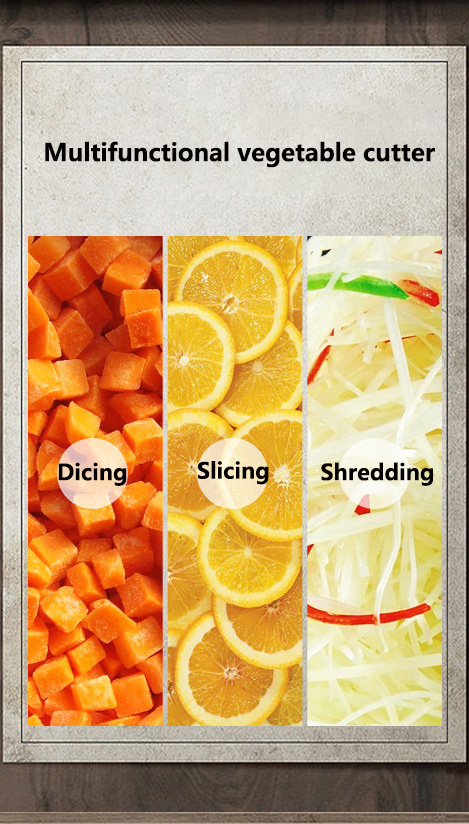 Stainless Steel Electric Chop Shredder Fruit Dice Slicer Chopper Cutter for Commercial