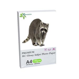 China 190gsm RC paper super glossy waterproof photo paper wholesale