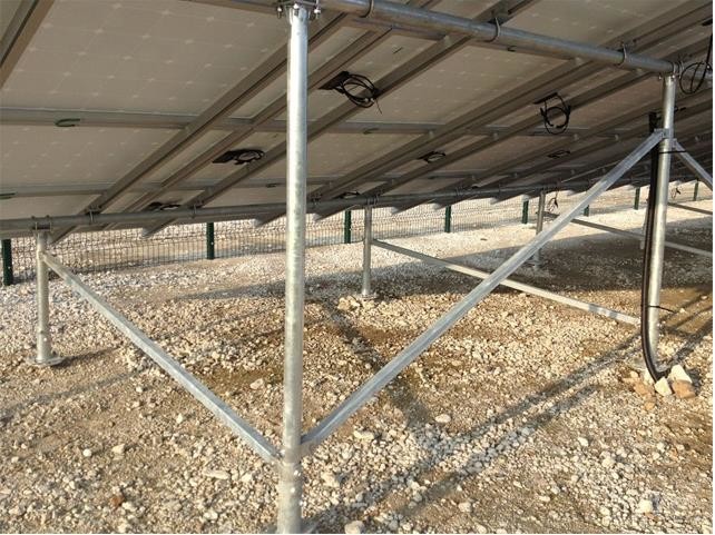 Galvanized Q235B Q345B solar ground mounting system ground solar bracket solar structure