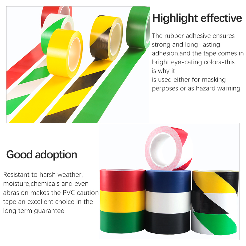 Non Adhesive PVC Yellow Warning Protection Caution Danger Barricade Tape For Security