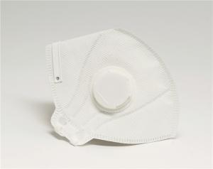 China White Dust Filtration Mask With Valve For Pharmaceutical / Hardware Industries wholesale