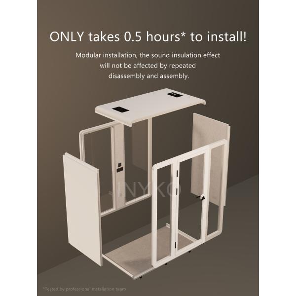 Portable Modern Office Privacy Booth , 6 Person Meeting Pod For Office