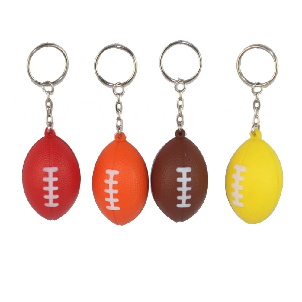 Custom Logo PU squishy Stress Ball Keychain PU Foam Basketball Football Soccer