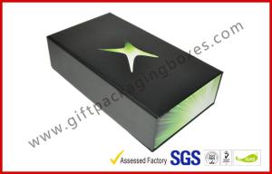 China Matt Black Luxury Gift Boxes 350gsm , Offset Printing Magnetic Boxes wholesale