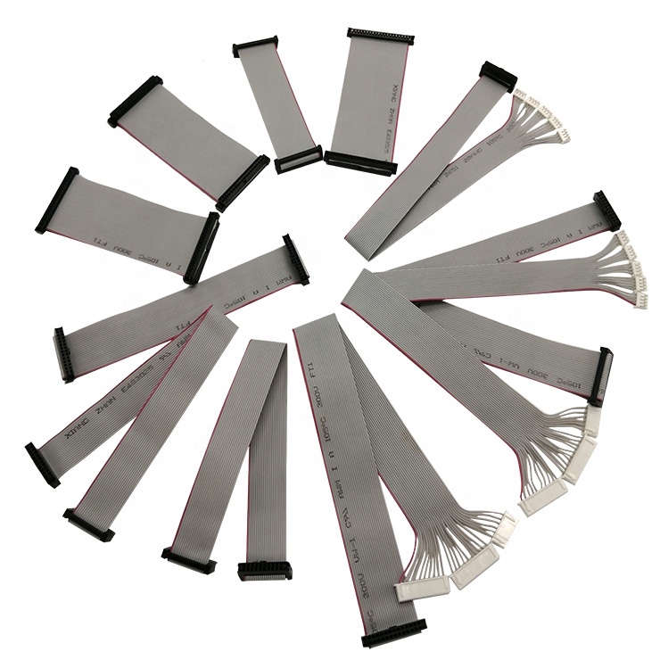 Automobile 28AWG IDC Ribbon Cable Single Row Rubber Silica PE PVC