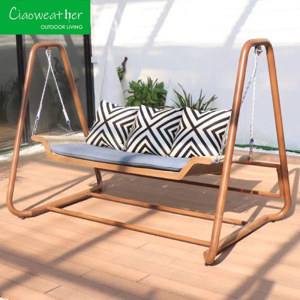 Outdoor Patio Swing Chair Leisure Hotel Double Patented Garden Waterproof Rattan