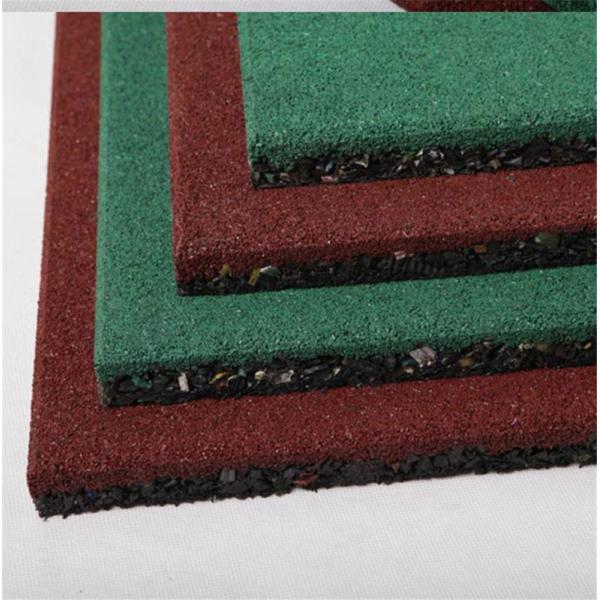 500x500x40mm Gym Rubber Floor Tiles Red / Yellow Weight Lifting Flooring