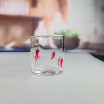 14oz Chili Decorative DOF Glass Heart Shape Water Tumbler Glasses Mexico Rock