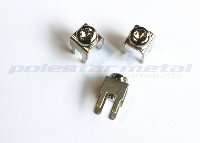 Steel DIN C1022 STR M3 M4 PC Board Screw Terminal With Cable Terminal Lugs