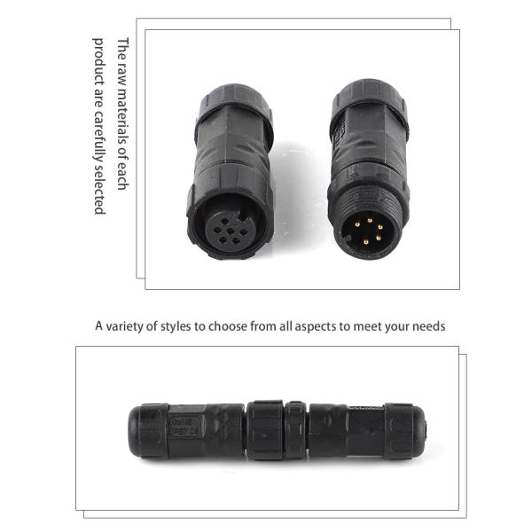 UL Certified IP67 Waterproof Connector BTM12 1-50A Round Flat