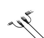 Cottton Braided ROHS 2.4A 4ft USb Multi Charging Cable