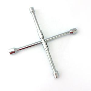 China ISO9001 Stainledd Steel Cross Tire Wrench , 16 Inch 4 Way Tire Wrench wholesale