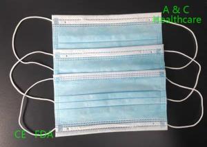 China Safety Hospital Nose Mask Reusable Antiviral Face Mask Blue And White wholesale