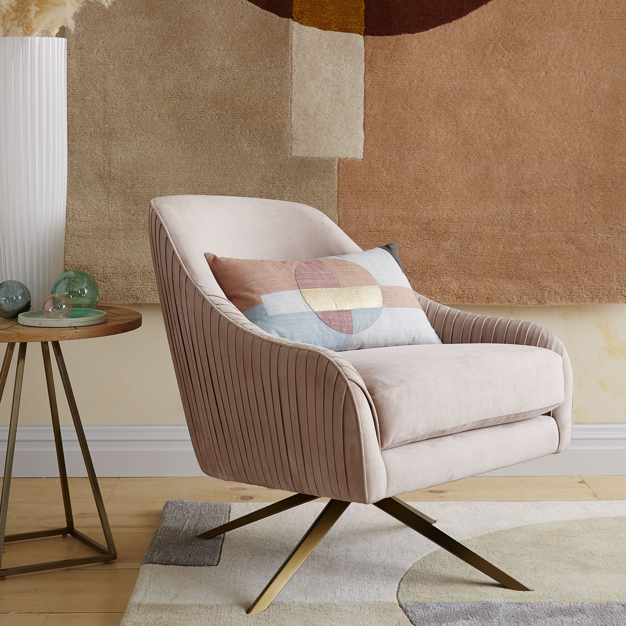 ODM Modern Swivel Chair Metal Base For Office Leisure Living Room