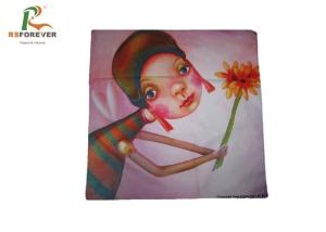 China Lovely Cartoon Custom Printed Clothing Girl Polyester Fabric Pillow Cases wholesale