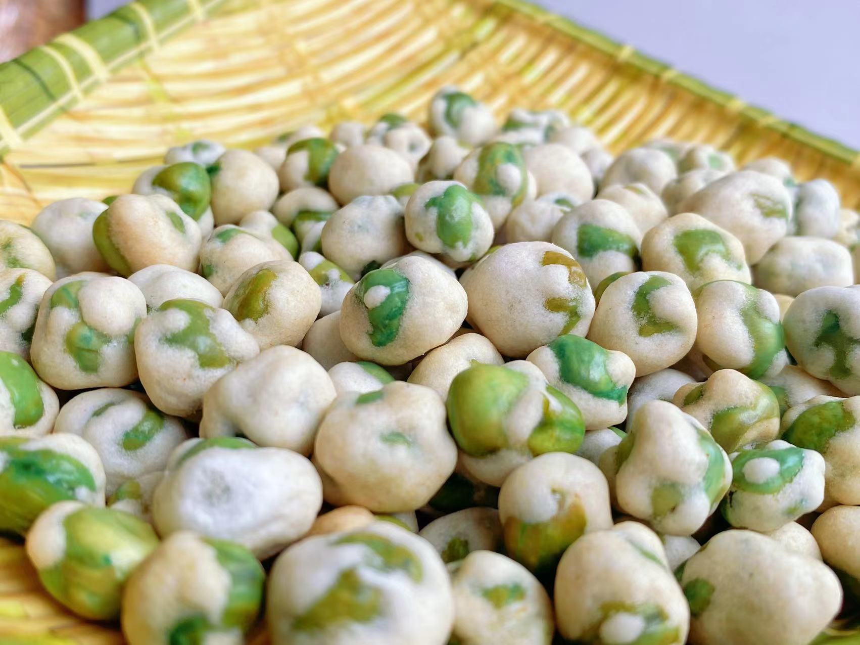 ODM Green Pea Snack Chili Coated Hard Texture Salted Roasted Peas