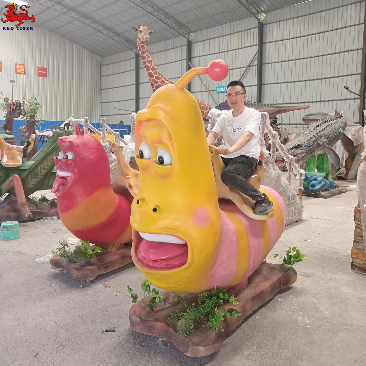 Coin Operated Animatronic Insects Children Age For Business Activities
