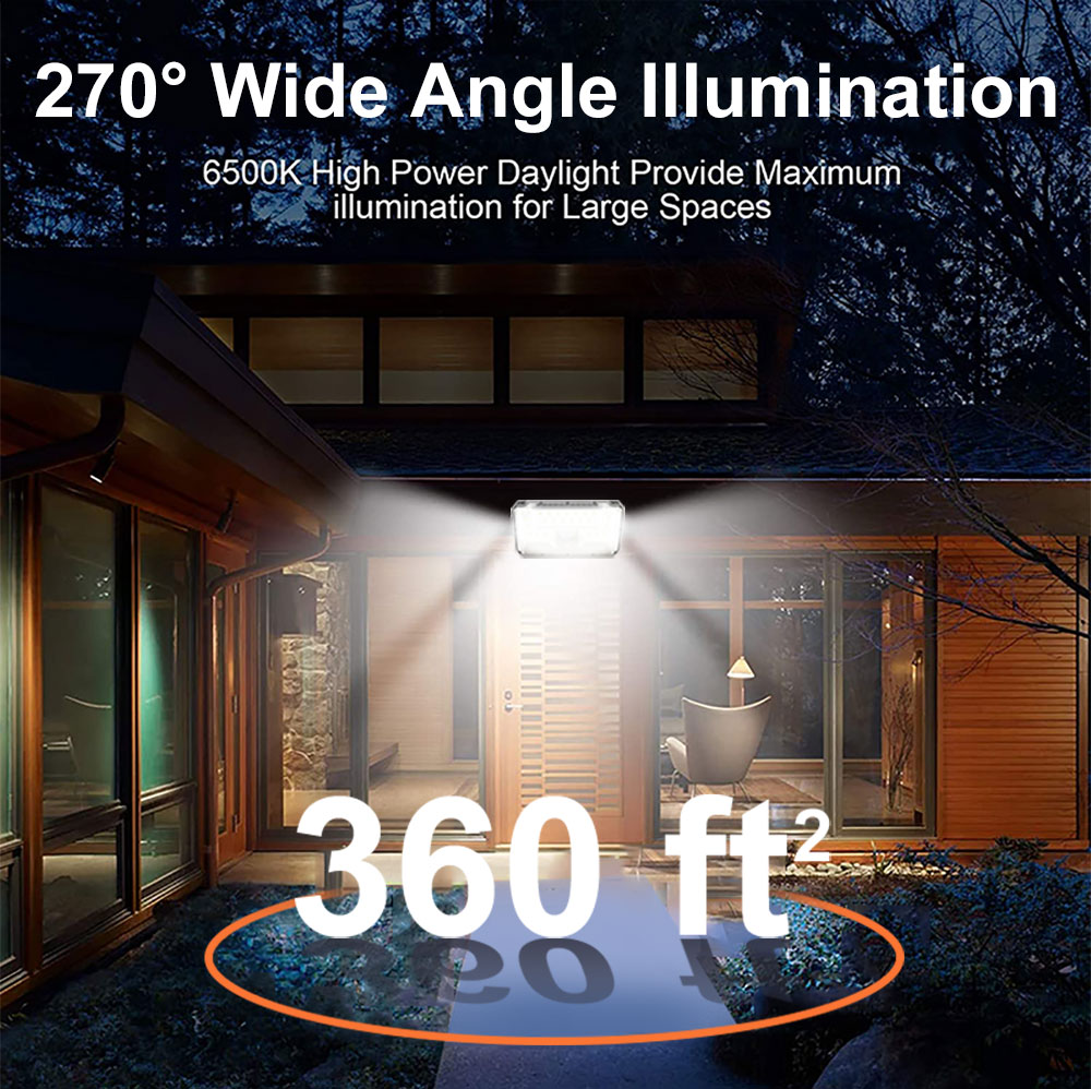 3000MAH 5.5V 2.5W Waterproof Solar Street Light 6500K Outdoor PIR Sensor
