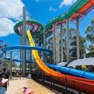 China Outside Fiberglass Water Park Equipment Water Pool Slides Entertainment wholesale