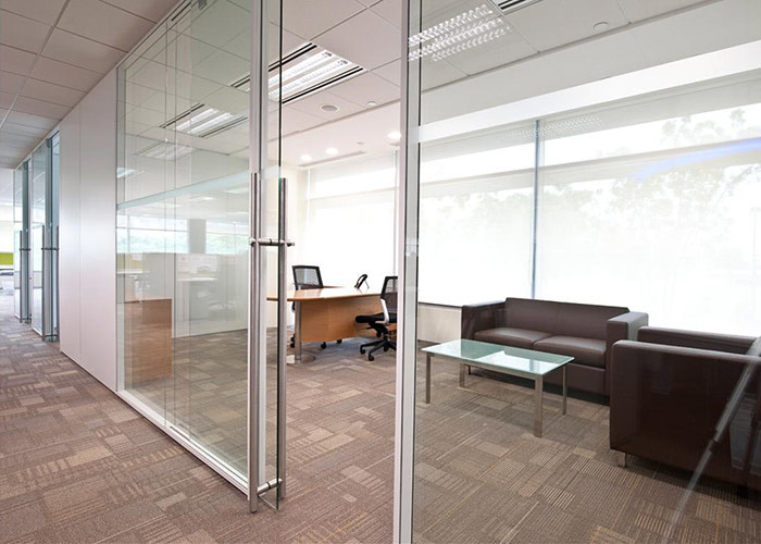 Swing / Pivot / Sliding Door Partition Wall Prefabricated Aluminium Profile Partition