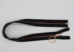 China 27 Inch Rose Gold Heavy Duty Metal Zippers Antique Brass For Designer Long Skirt wholesale