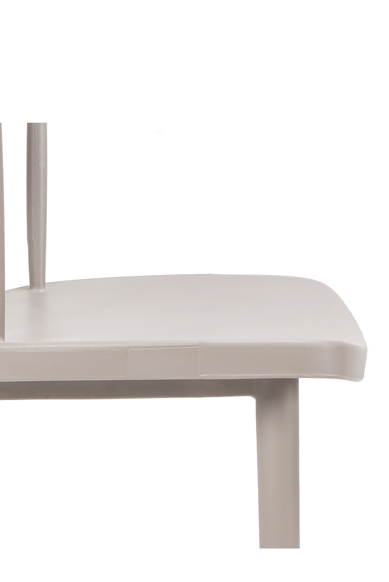 Outdoor Modern White Plastic Dining Chairs Maximum Load - Bearing 200KG