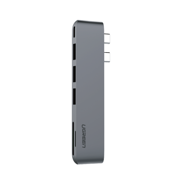 USB C Adapter for MacBook Thunderbolt 3 Hub with 3 USB 3.0 100W USB C Power Delivery Micro SD SD Card Reader