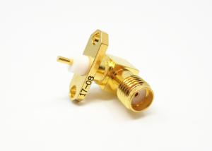 China Gold Plating Brass 50Ω SMA Female Right Angle Connector wholesale