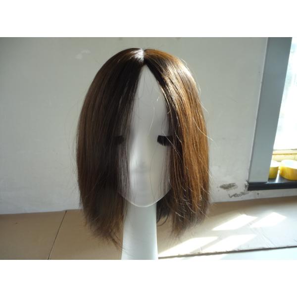 Adjustable Straps Ladies Wigs Brown Women'S Toupee Human Hair