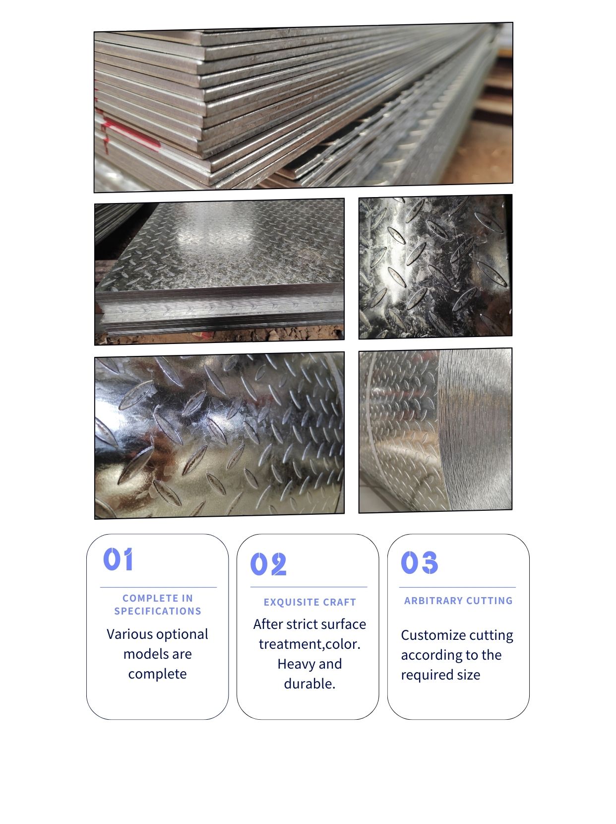 Hot Dipped Galvanized Steel Checkered Plate for Welding Bending Punching JIS BIS