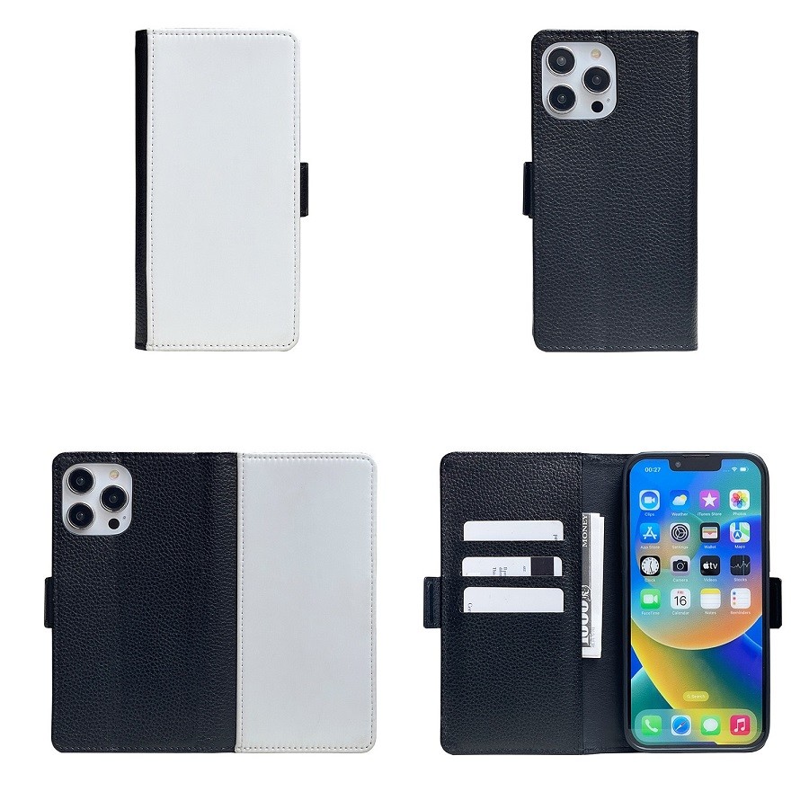 Customized PU Leather Flip Sublimation Cases For Apple