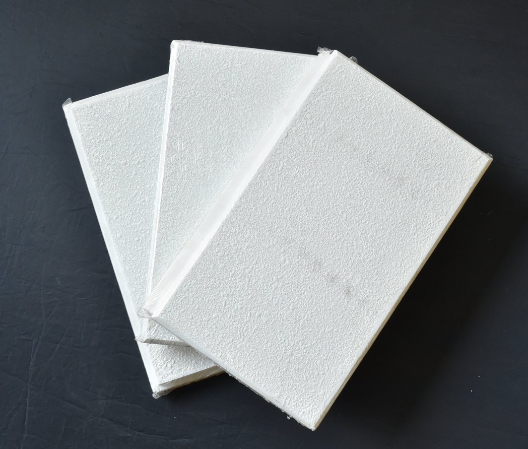 Class A Fire Rated Acoustic Glass Wool Ceiling Tiles Square Edges Fiberglass Panels