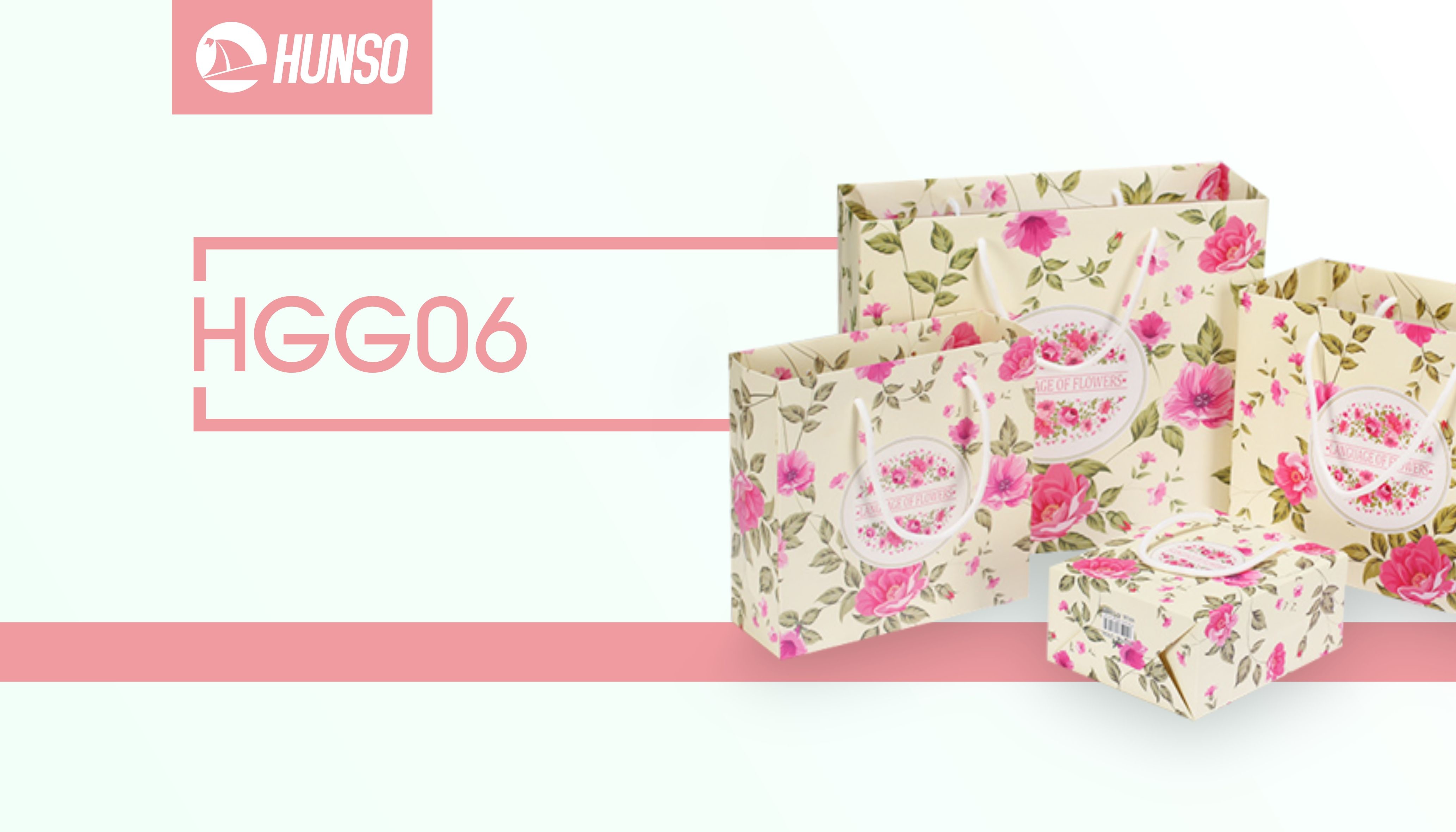 Romantic Flowers Custom Printed Paper Bags Return Wedding Gift Bag 30X27X12CM