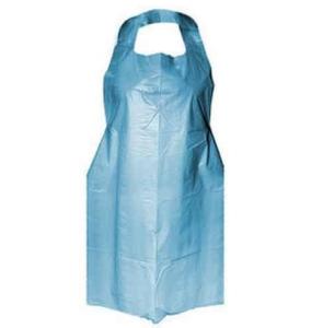 China Lightweight Blue Disposable Plastic Apron Anti Barrier 0.04MM Thickness wholesale