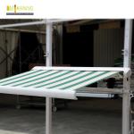 Motorized retractable Outdoor Full Cassette Folding Arm Awning