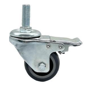 China TPR Rubber Flat Furniture Locking Caster Wheels 50MM Gray wholesale