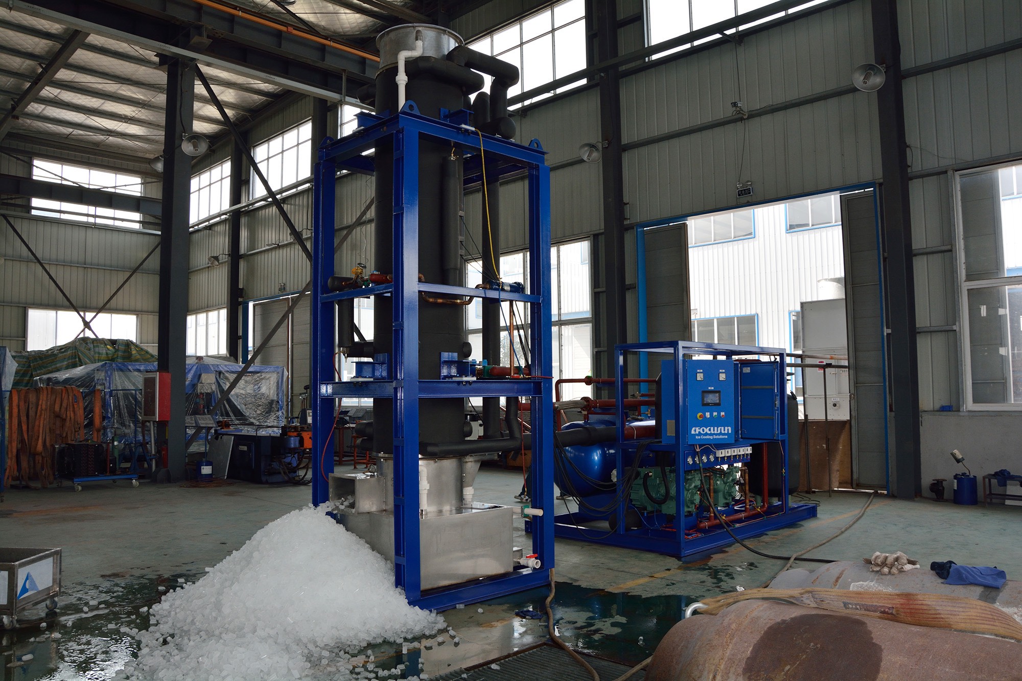 Focusun 15-ton Capacity Industrial Ice Maker for Beverage Manufacturing Equipment